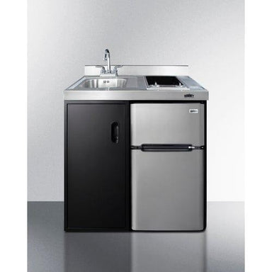 Summit Prefabricated Kitchens & Kitchenettes Summit 36" Wide All-In-One Kitchenette CK36ELGLASS
