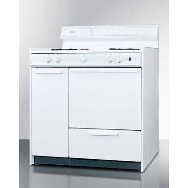 Summit Natural Gas Range/Stove Summit 36" Wide Natural Gas Range, Battery Ignition (White) WNM430P