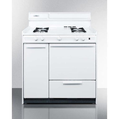 Summit Natural Gas Range/Stove Summit 36" Wide Natural Gas Range, Battery Ignition (White) WNM430P