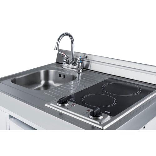 Summit Prefabricated Kitchens & Kitchenettes Summit 39" 39" Wide All-In-One Kitchenette C39ELGLASS