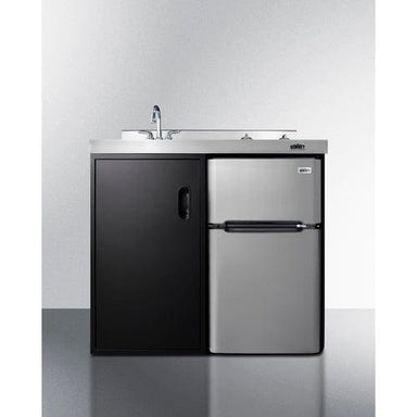 Summit Prefabricated Kitchens & Kitchenettes Summit 39" Wide All-In-One Kitchenette C39ELGLASSBK