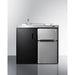Summit Prefabricated Kitchens & Kitchenettes Summit 39" Wide All-In-One Kitchenette C39ELGLASSBK