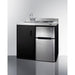 Summit Prefabricated Kitchens & Kitchenettes Summit 39" Wide All-In-One Kitchenette C39ELGLASSBK