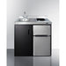 Summit Prefabricated Kitchens & Kitchenettes Summit 39" Wide All-In-One Kitchenette C39ELGLASSBK