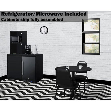 Summit Prefabricated Kitchens & Kitchenettes Summit 43" Wide Casework Suite with Refrigerator and Microwave, ADA Height CWSUITE43R