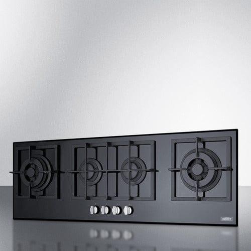 Summit Summit 44" Wide 4-Burner Gas Cooktop GC443BGL