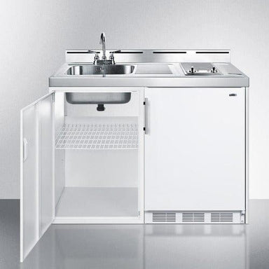 Summit Prefabricated Kitchens & Kitchenettes Summit 48" Wide All-In-One Kitchenette C48ELGLASS