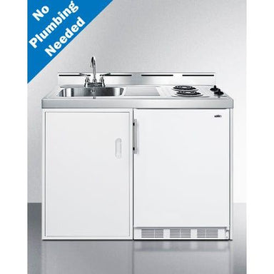 Summit Prefabricated Kitchens & Kitchenettes Summit 48" Wide All-In-One Kitchenette, No Plumbing Needed C48ELPUMP