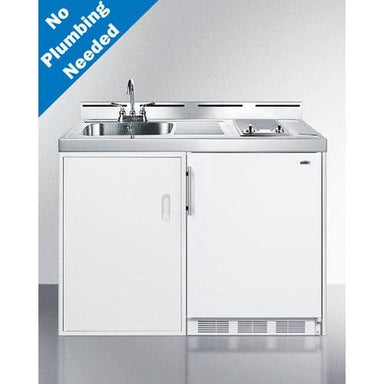 Summit Prefabricated Kitchens & Kitchenettes Summit 48" Wide All-In-One Kitchenette, No Plumbing Needed C48ELPUMP