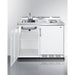 Summit Prefabricated Kitchens & Kitchenettes Summit 48" Wide Mobile All-In-One Kitchenette, No Plumbing Needed C48ELGLASSPUMPMB