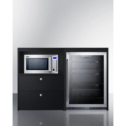 Summit Prefabricated Kitchens & Kitchenettes Summit 52" Wide Casework Suite with Beverage Center and Microwave, ADA Height CWSUITE52G