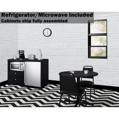 Summit Prefabricated Kitchens & Kitchenettes Summit 52" Wide Casework Suite with Refrigerator and Microwave, ADA Height CWSUITE52R