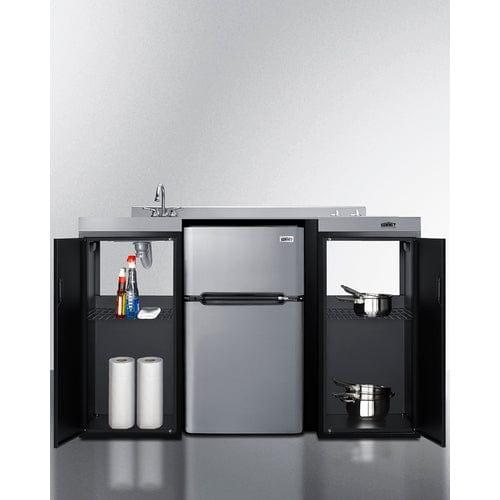 Summit Prefabricated Kitchens & Kitchenettes Summit 54" Wide All-In-One Kitchenette, ADA Counter Height CK55ADASINKL