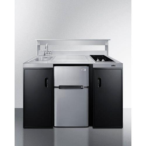 Summit Prefabricated Kitchens & Kitchenettes Summit 54" Wide All-In-One Kitchenette, ADA Counter Height CK55ADASINKL