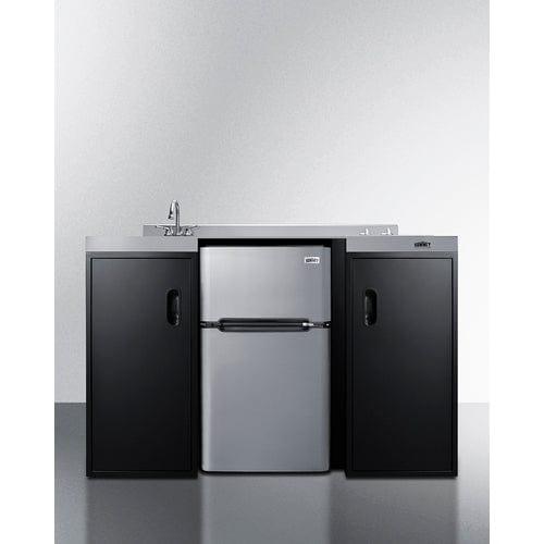 Summit Prefabricated Kitchens & Kitchenettes Summit 54" Wide All-In-One Kitchenette, ADA Counter Height CK55ADASINKL