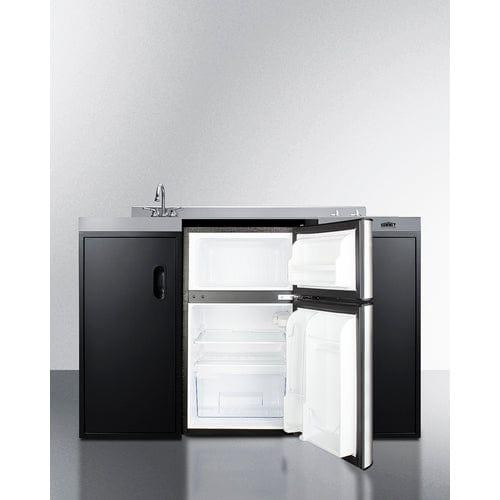 Summit Prefabricated Kitchens & Kitchenettes Summit 54" Wide All-In-One Kitchenette, ADA Counter Height CK55ADASINKL