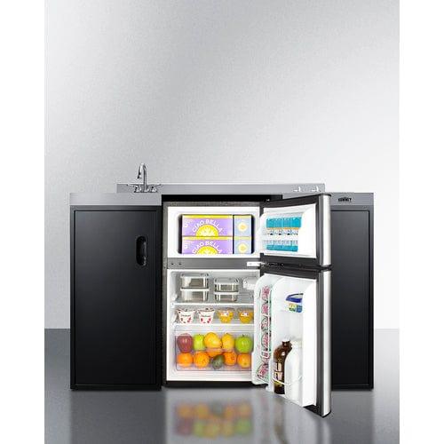 Summit Prefabricated Kitchens & Kitchenettes Summit 54" Wide All-In-One Kitchenette, ADA Counter Height CK55ADASINKL