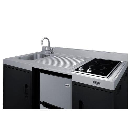 Summit Prefabricated Kitchens & Kitchenettes Summit 54" Wide All-In-One Kitchenette, ADA Counter Height CK55ADASINKL
