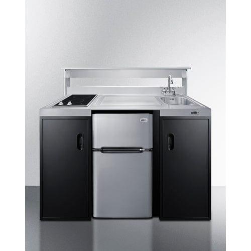 Summit Prefabricated Kitchens & Kitchenettes Summit 54" Wide All-In-One Kitchenette, ADA Counter Height CK55ADASINKR