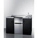 Summit Prefabricated Kitchens & Kitchenettes Summit 54" Wide All-In-One Kitchenette, ADA Counter Height CK55ADASINKR