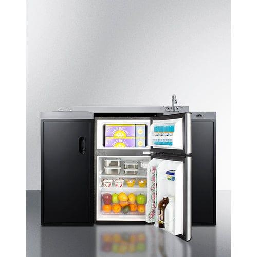 Summit Prefabricated Kitchens & Kitchenettes Summit 54" Wide All-In-One Kitchenette, ADA Counter Height CK55ADASINKR