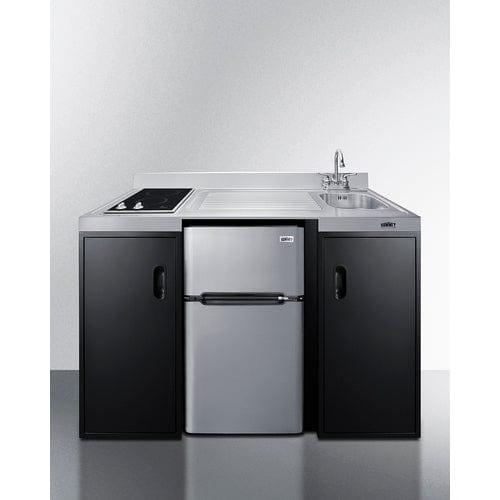 Summit Prefabricated Kitchens & Kitchenettes Summit 54" Wide All-In-One Kitchenette, ADA Counter Height CK55ADASINKR