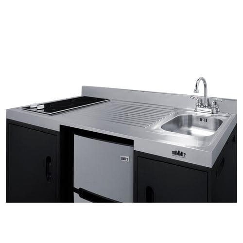 Summit Prefabricated Kitchens & Kitchenettes Summit 54" Wide All-In-One Kitchenette, ADA Counter Height CK55ADASINKR