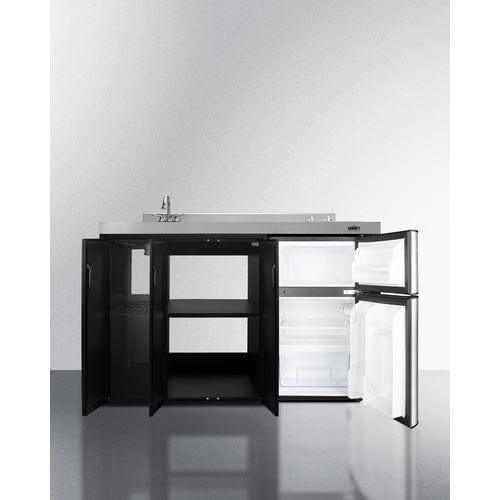 Summit Prefabricated Kitchens & Kitchenettes Summit 54" Wide All-In-One Kitchenette CK54SINKL
