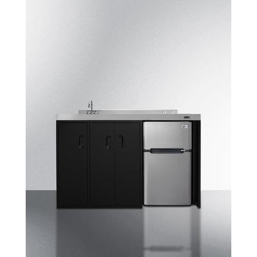 Summit Prefabricated Kitchens & Kitchenettes Summit 54" Wide All-In-One Kitchenette CK54SINKL