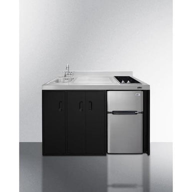 Summit Prefabricated Kitchens & Kitchenettes Summit 54" Wide All-In-One Kitchenette CK54SINKL