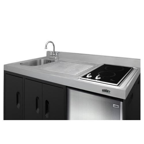 Summit Prefabricated Kitchens & Kitchenettes Summit 54" Wide All-In-One Kitchenette CK54SINKL