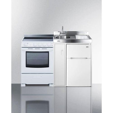 Summit Prefabricated Kitchens & Kitchenettes Summit 54" Wide All-in-One Kitchenette with Electric Range