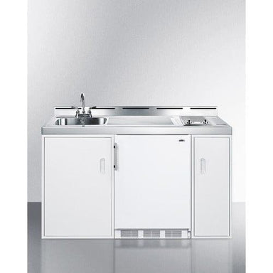 Summit Prefabricated Kitchens & Kitchenettes Summit 60" Wide All-In-One Kitchenette C60ELGLASS