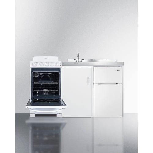 Summit Refrigerators Summit 60&quot; Wide All-in-One Kitchenette with Electric Coil Range ACK60COILW