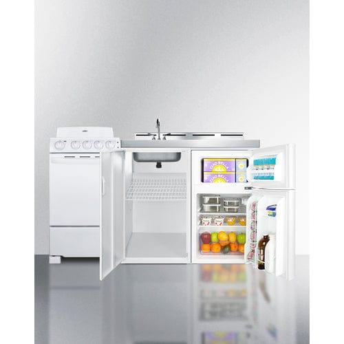 Summit Refrigerators Summit 60" Wide All-in-One Kitchenette with Electric Coil Range ACK60COILW