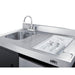 Summit Prefabricated Kitchens & Kitchenettes Summit 63" Wide All-in-One Kitchenette with Electric Range ACK63ELSTB