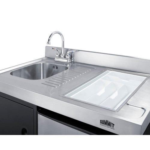 Summit Prefabricated Kitchens & Kitchenettes Summit 63" Wide All-in-One Kitchenette with Electric Range ACK63ELSTB
