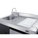 Summit Prefabricated Kitchens & Kitchenettes Summit 63" Wide All-in-One Kitchenette with Electric Range ACK63ELSTB