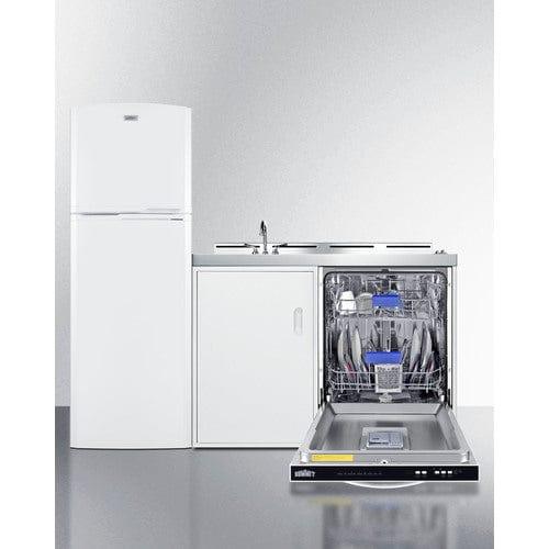 Summit Prefabricated Kitchens & Kitchenettes Summit 71" Wide All-In-One Kitchenette with Dishwasher ACKDW72