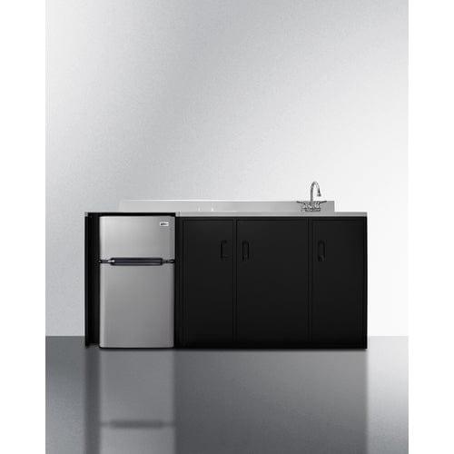Summit Prefabricated Kitchens & Kitchenettes Summit 72" Wide All-In-One Kitchenette, ADA Counter Height CK72ADASINKR