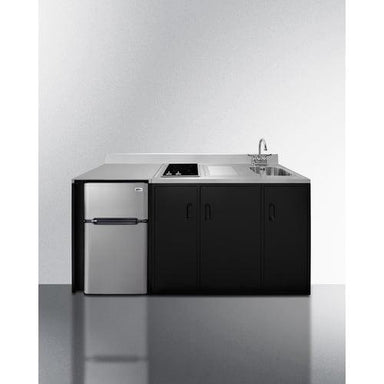 Summit Prefabricated Kitchens & Kitchenettes Summit 72" Wide All-In-One Kitchenette, ADA Counter Height CK72ADASINKR