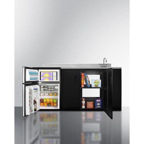 Summit Prefabricated Kitchens & Kitchenettes Summit 72" Wide All-In-One Kitchenette, ADA Counter Height CK72ADASINKR