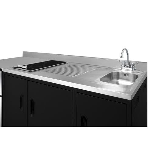 Summit Prefabricated Kitchens & Kitchenettes Summit 72" Wide All-In-One Kitchenette, ADA Counter Height CK72ADASINKR