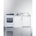 Summit Prefabricated Kitchens & Kitchenettes Summit 72" Wide All-in-One Kitchenette with Electric Range ACK72ELSTW