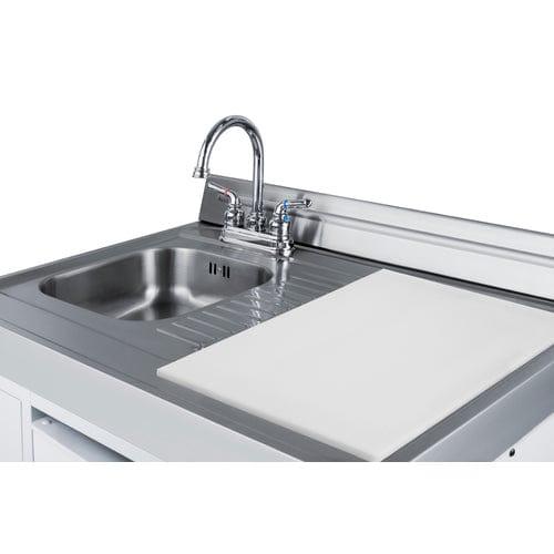Summit Prefabricated Kitchens & Kitchenettes Summit 72" Wide All-in-One Kitchenette with Electric Range ACK72ELSTW