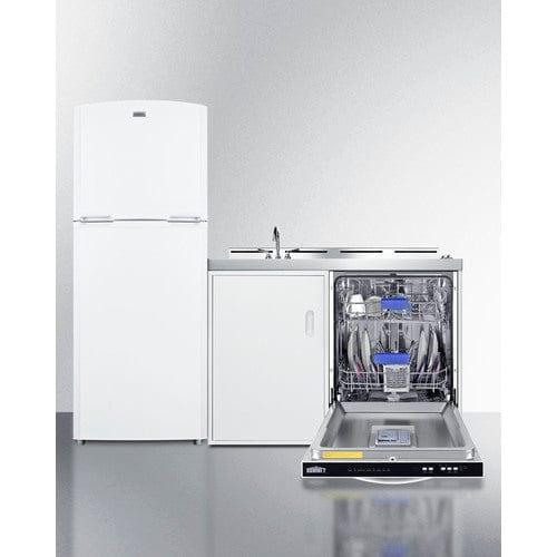 Summit Prefabricated Kitchens & Kitchenettes Summit 75" Wide All-In-One Kitchenette with Dishwasher ACKDW75