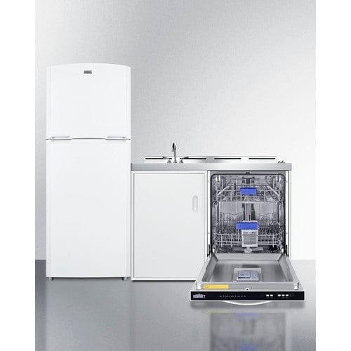 Summit Prefabricated Kitchens & Kitchenettes Summit 75" Wide All-In-One Kitchenette with Dishwasher ACKDW75
