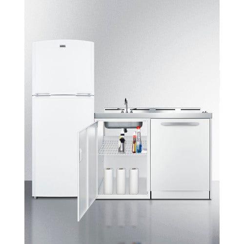 Summit Prefabricated Kitchens & Kitchenettes Summit 75" Wide All-In-One Kitchenette with Dishwasher ACKDW75