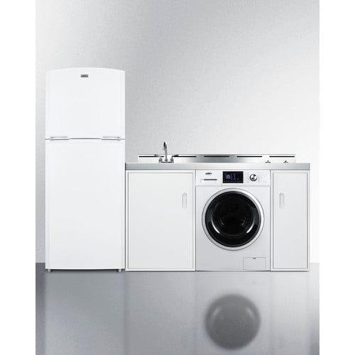 Summit 86" Wide All-In-One Kitchenette with Washer/Dryer Combo ACKSPWD ...