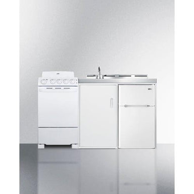 Summit Refrigerators Summit ACK60COILW 60" Wide All-in-One Kitchenette with Electric Coil Range